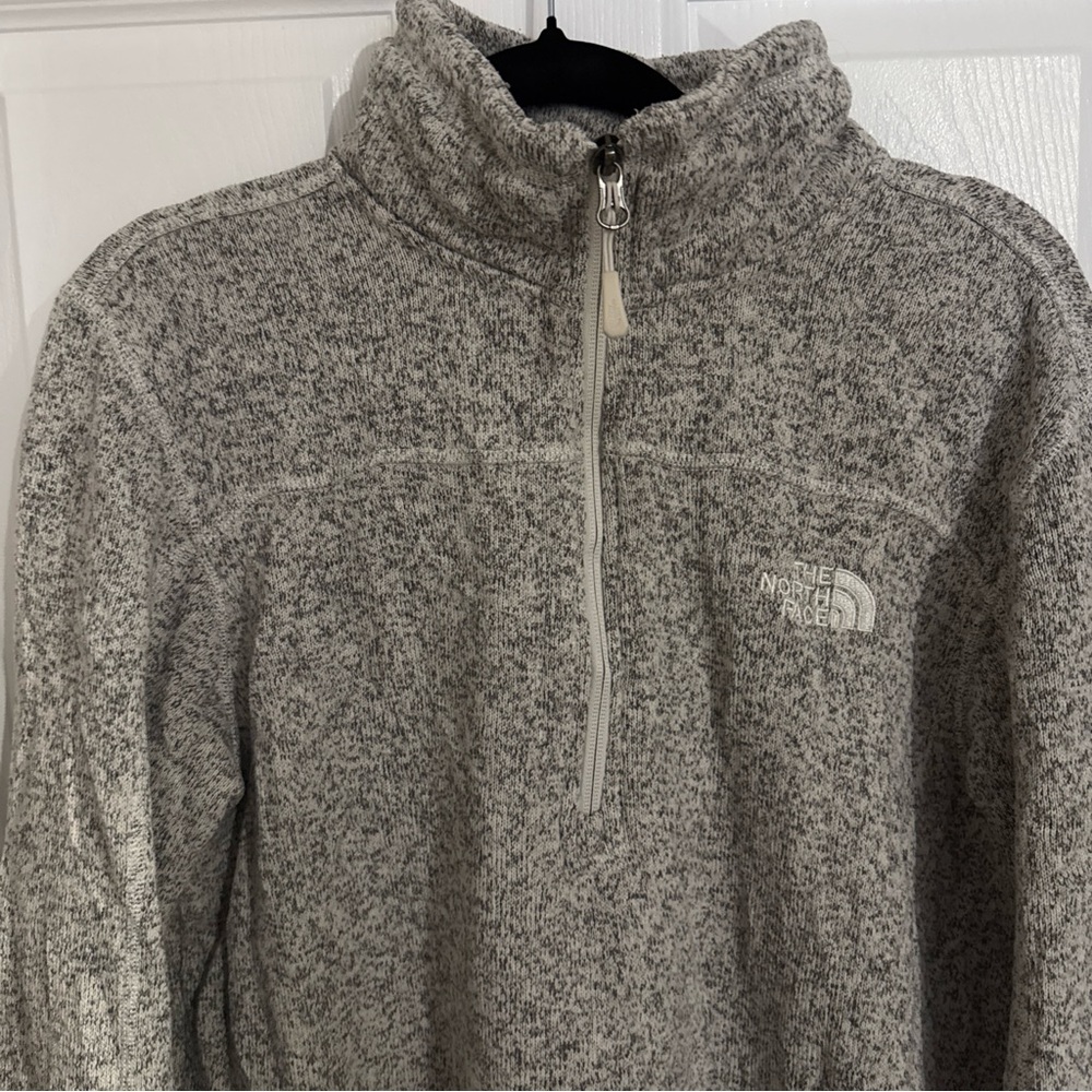 The North Face Heathered Gray Zip-Up Sweater